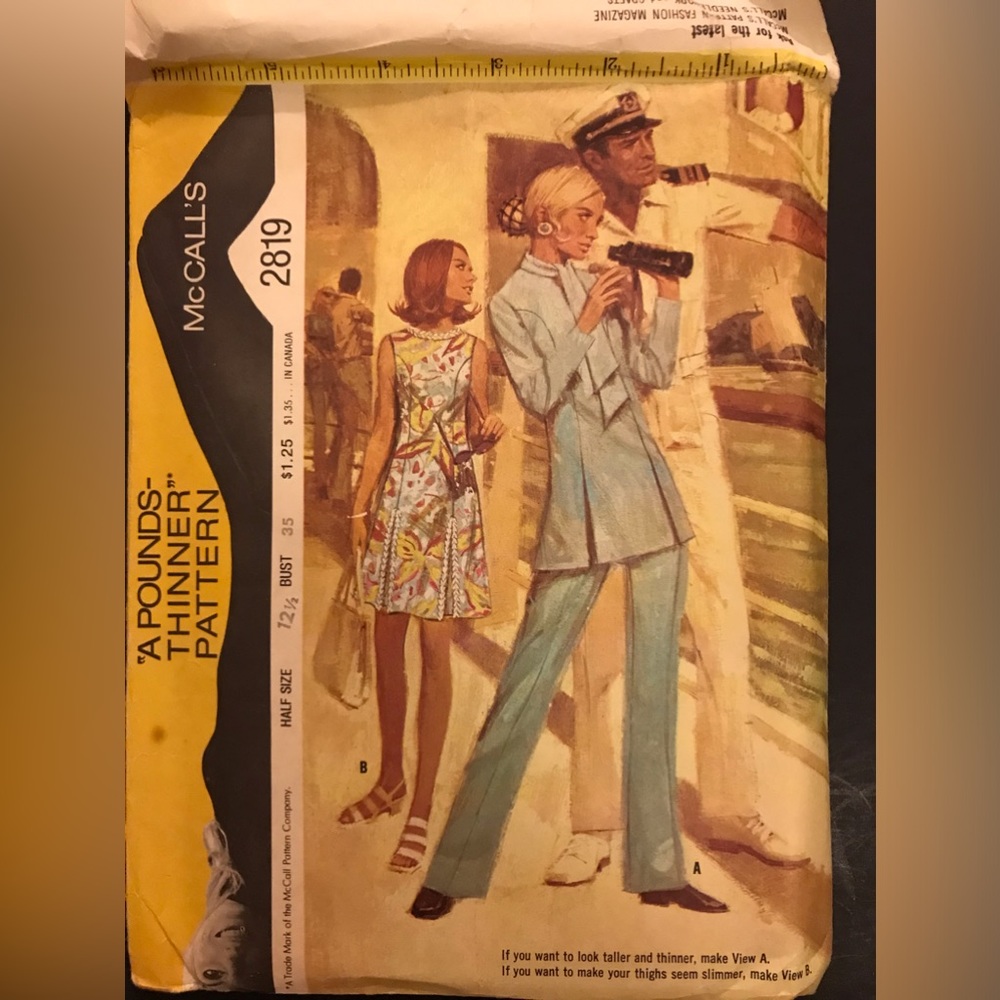 Size 12 1/2  McCalls Vintage (used) Pattern 2819